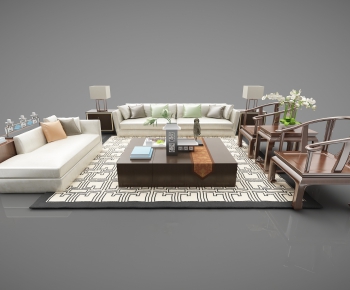 New Chinese Style Sofa Combination-ID:923689815