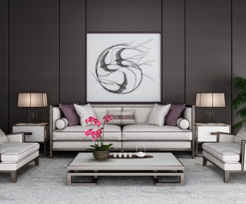 New Chinese Style Sofa Combination-ID:222893944