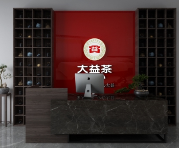 New Chinese Style Reception Desk-ID:379781876