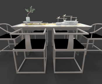New Chinese Style Dining Table And Chairs-ID:849180437
