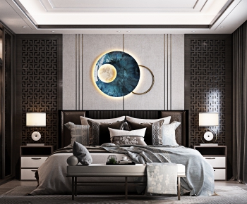 New Chinese Style Bedroom-ID:352234162