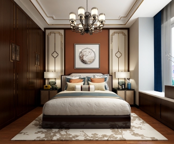 New Chinese Style Bedroom-ID:403994852