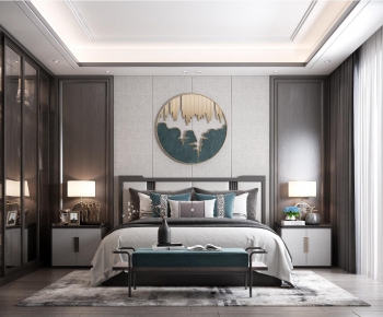 New Chinese Style Bedroom-ID:255534441