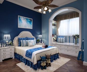 Mediterranean Style Bedroom-ID:606081354