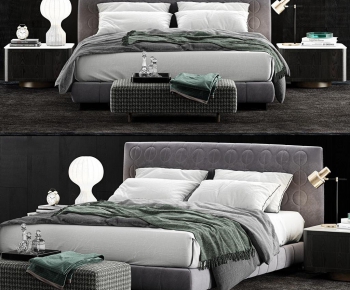 Modern Double Bed-ID:939290427