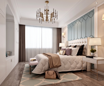 American Style Bedroom-ID:645687336