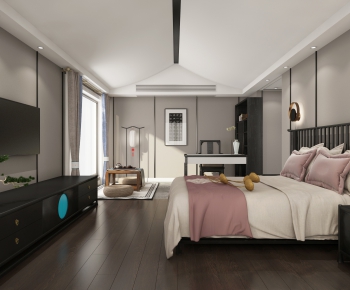 New Chinese Style Bedroom-ID:252775117
