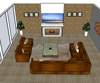 Modern A Living Room-ID:622332137
