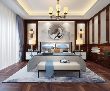 New Chinese Style Bedroom-ID:214253444