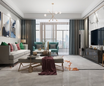 Modern A Living Room-ID:985105874