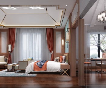 New Chinese Style Bedroom-ID:800670658