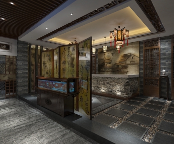 New Chinese Style Hotel Space-ID:678322697