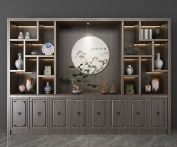 New Chinese Style Bookcase-ID:258789517