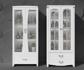 Simple European Style Wine Cabinet-ID:598430349