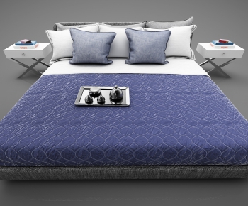 Modern Double Bed-ID:371371335