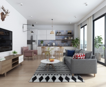 Nordic Style A Living Room-ID:891795845
