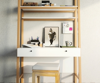 Modern Computer Desk And Chair-ID:344621688