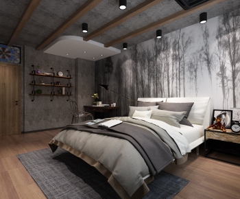 Industrial Style Bedroom-ID:654976142