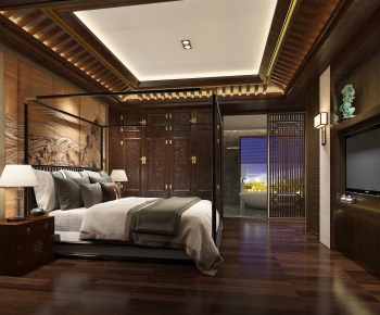 New Chinese Style Bedroom-ID:656066445
