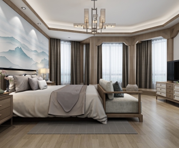 New Chinese Style Bedroom-ID:816373735