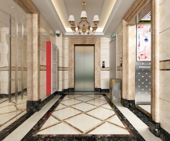 Modern Corridor/elevator Hall-ID:684049982