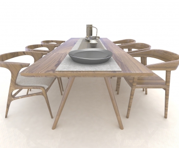 New Chinese Style Dining Table And Chairs-ID:408302626