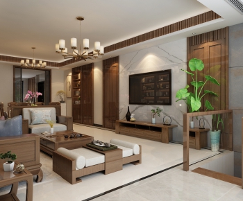 Chinese Style A Living Room-ID:819544193
