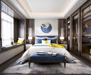 New Chinese Style Bedroom-ID:367614443