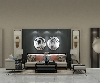 New Chinese Style Sofa Combination-ID:153808369