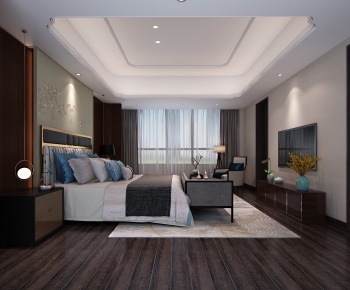 New Chinese Style Bedroom-ID:500466567