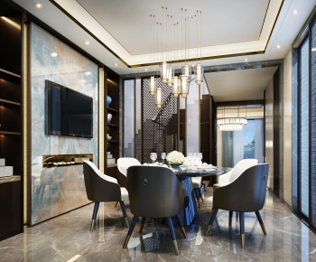 New Chinese Style Dining Room-ID:857533634