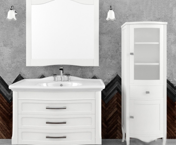 European Style Bathroom Cabinet-ID:381801787
