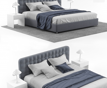 Modern Double Bed-ID:483274457