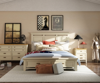 American Style Double Bed-ID:738641115