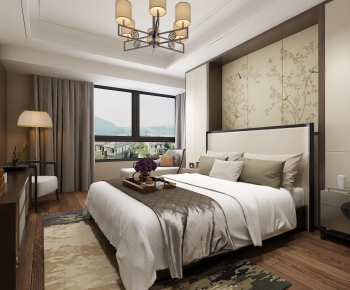 New Chinese Style Bedroom-ID:596524451