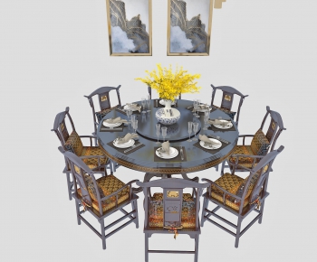 New Chinese Style Dining Table And Chairs-ID:584245275