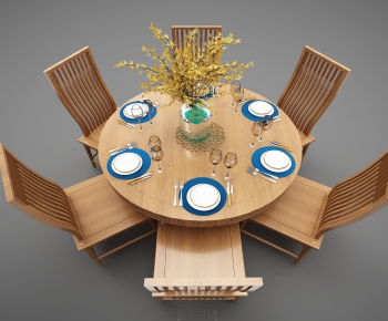 New Chinese Style Dining Table And Chairs-ID:603499863