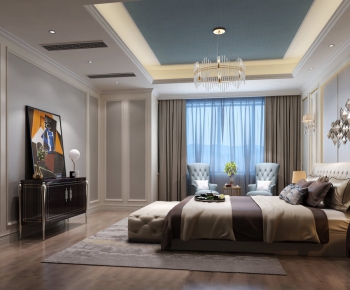 Simple European Style Bedroom-ID:445171557