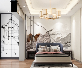 New Chinese Style Bedroom-ID:278161887