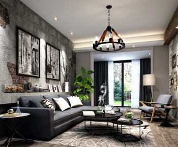 Industrial Style A Living Room-ID:767325747