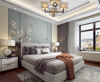 New Chinese Style Bedroom-ID:303831472