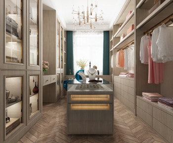 Modern Clothes Storage Area-ID:591079235