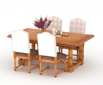 American Style Dining Table And Chairs-ID:358262522