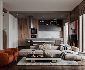 Modern A Living Room-ID:503761361