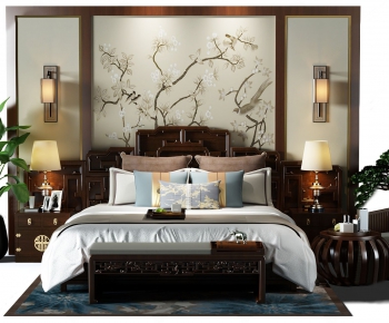 New Chinese Style Double Bed-ID:378233747