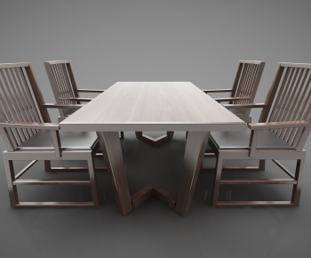 New Chinese Style Dining Table And Chairs-ID:400629623