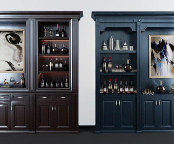 Simple European Style Wine Cabinet-ID:706642764