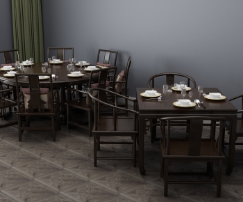 New Chinese Style Dining Table And Chairs-ID:215432539