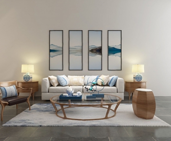 New Chinese Style Sofa Combination-ID:921381946