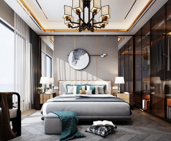 New Chinese Style Bedroom-ID:533089425